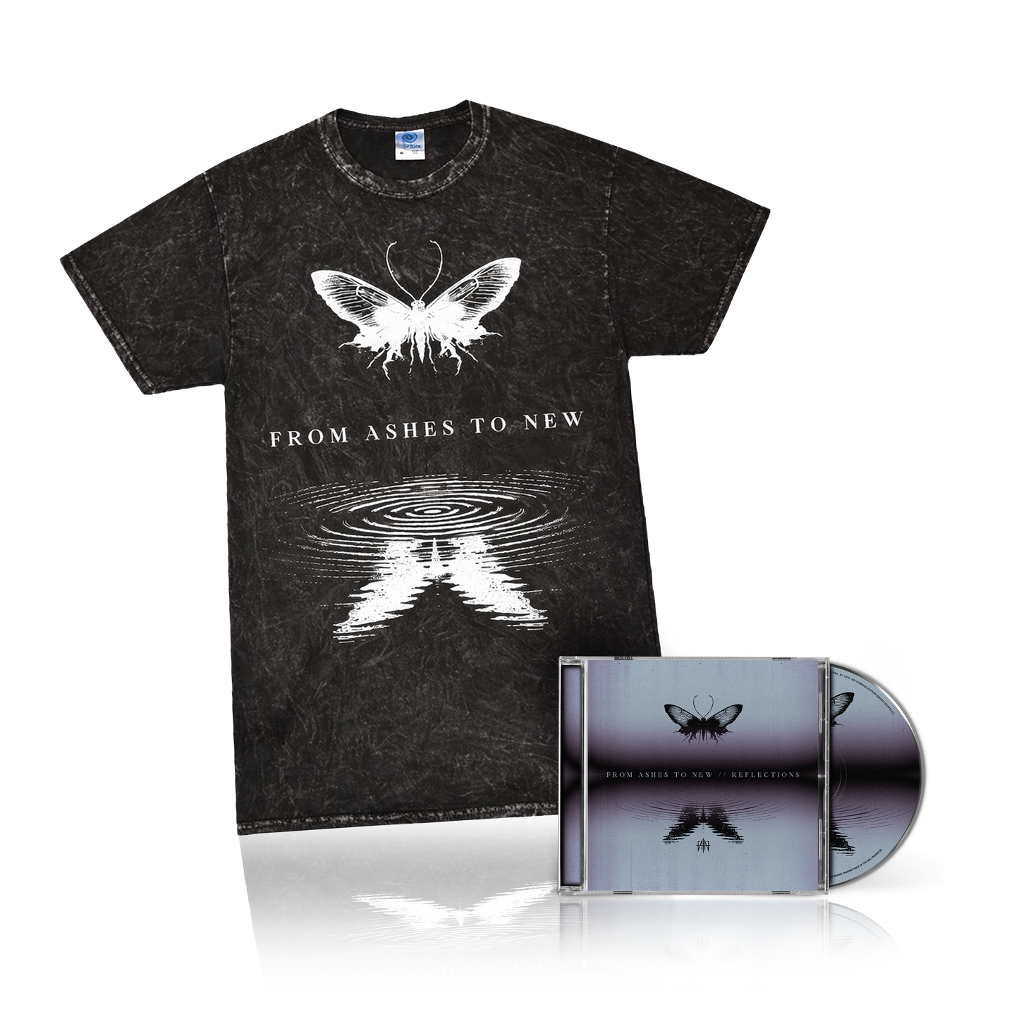 From Ashes To New - Reflections Washed Album Tee + CD Bundle (PRESALE 04/30/26)